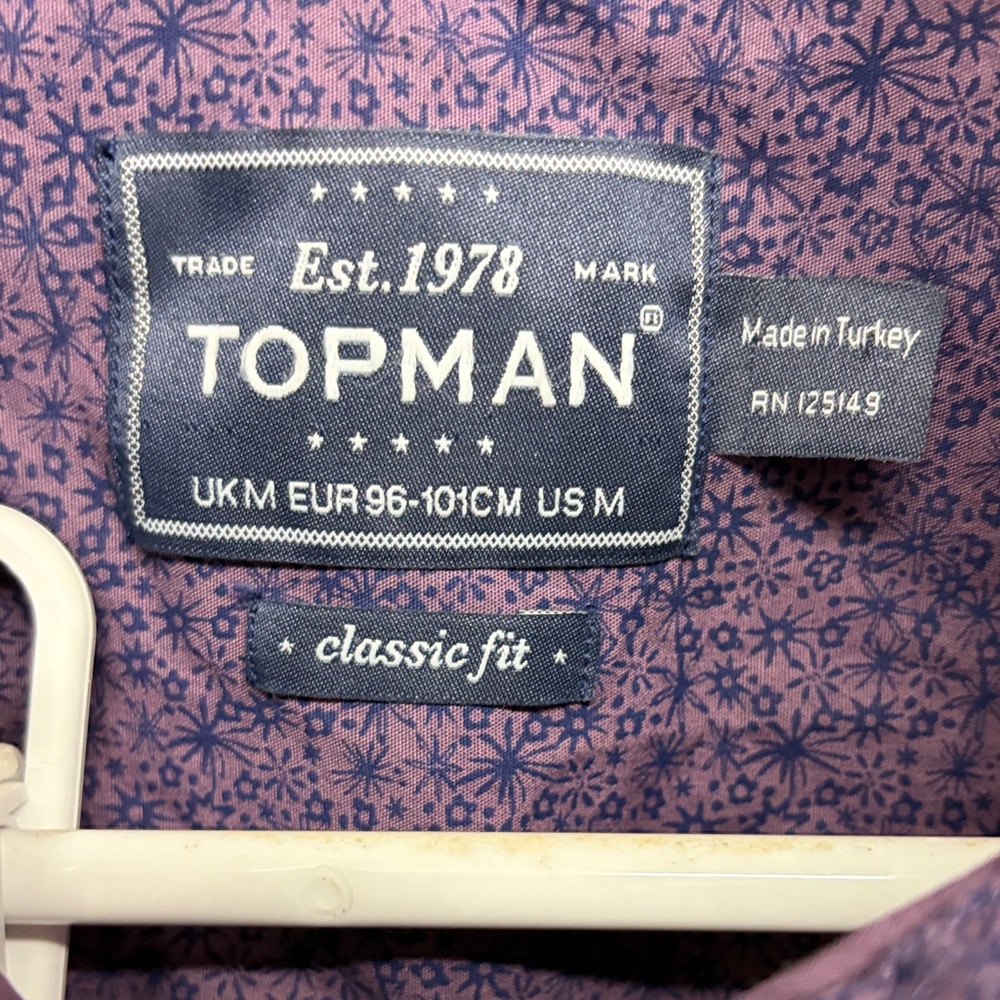 Topman Purple Patterned Button Down Shirt - image 2